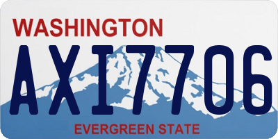 WA license plate AXI7706