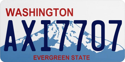 WA license plate AXI7707