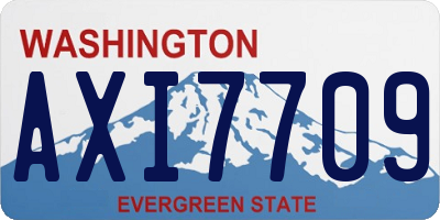 WA license plate AXI7709
