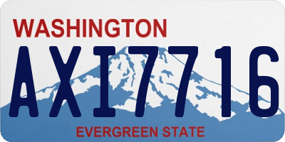 WA license plate AXI7716