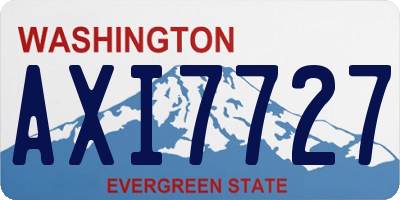 WA license plate AXI7727