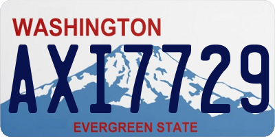 WA license plate AXI7729