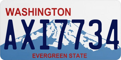 WA license plate AXI7734