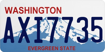 WA license plate AXI7735