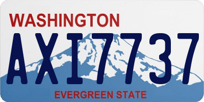 WA license plate AXI7737