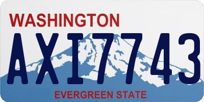WA license plate AXI7743