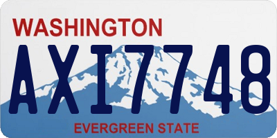 WA license plate AXI7748