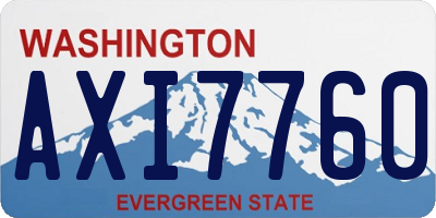 WA license plate AXI7760