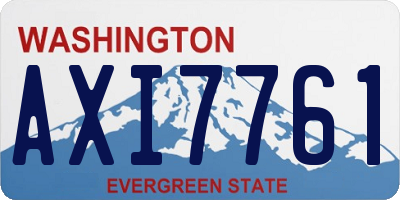 WA license plate AXI7761