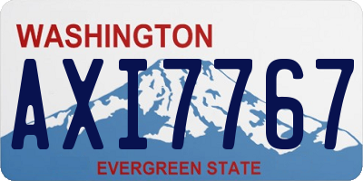WA license plate AXI7767