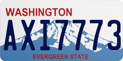 WA license plate AXI7773