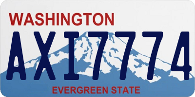 WA license plate AXI7774