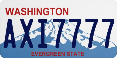 WA license plate AXI7777