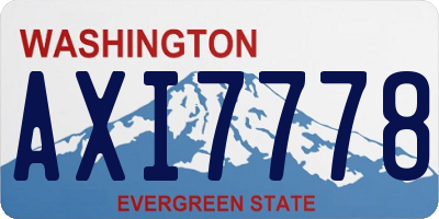 WA license plate AXI7778