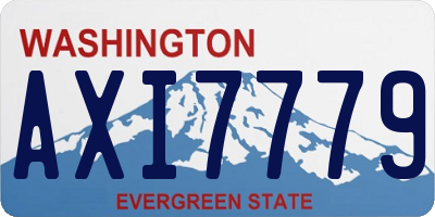 WA license plate AXI7779