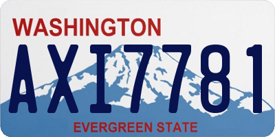 WA license plate AXI7781