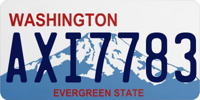 WA license plate AXI7783