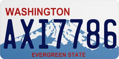 WA license plate AXI7786