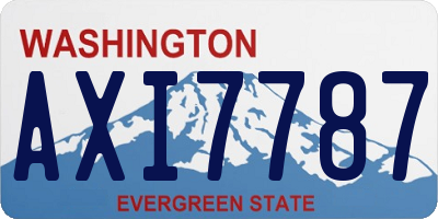 WA license plate AXI7787