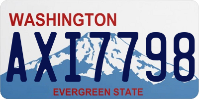 WA license plate AXI7798