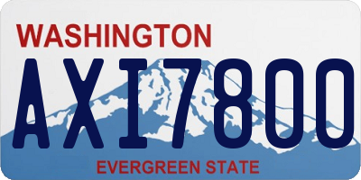 WA license plate AXI7800