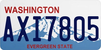 WA license plate AXI7805