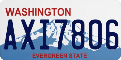 WA license plate AXI7806
