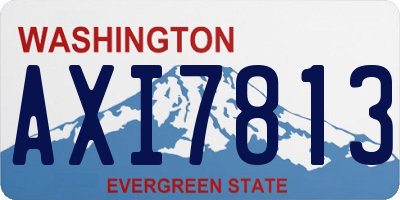 WA license plate AXI7813