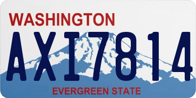 WA license plate AXI7814