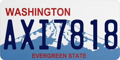 WA license plate AXI7818