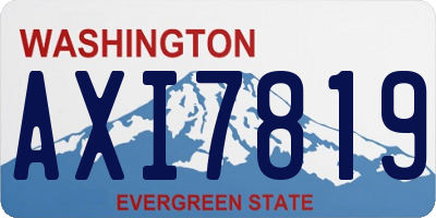 WA license plate AXI7819