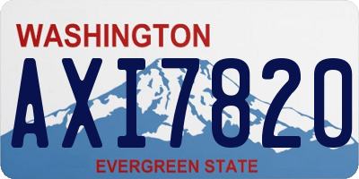 WA license plate AXI7820