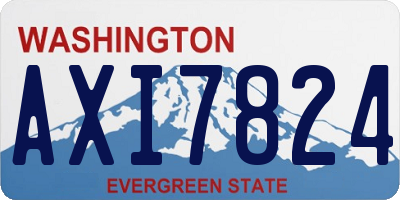 WA license plate AXI7824