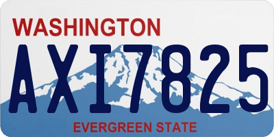 WA license plate AXI7825