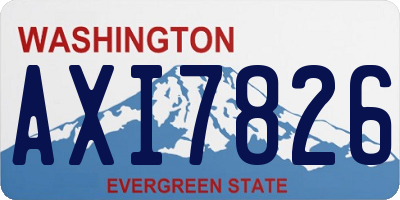 WA license plate AXI7826