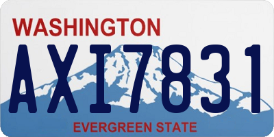 WA license plate AXI7831