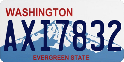WA license plate AXI7832