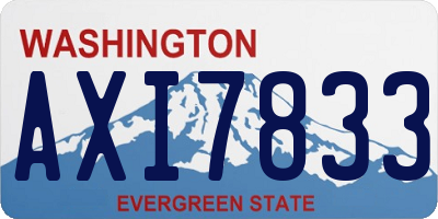 WA license plate AXI7833