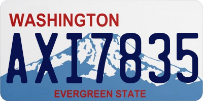 WA license plate AXI7835
