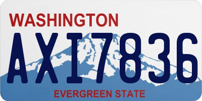 WA license plate AXI7836