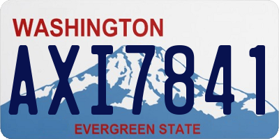 WA license plate AXI7841