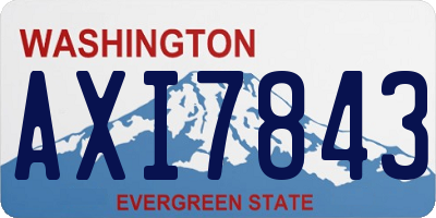 WA license plate AXI7843