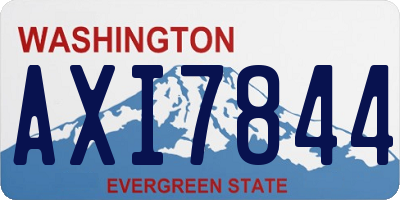 WA license plate AXI7844