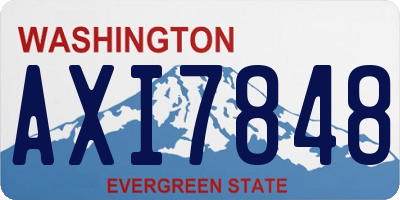 WA license plate AXI7848