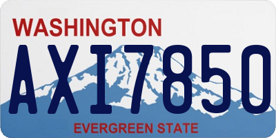 WA license plate AXI7850