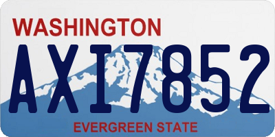 WA license plate AXI7852