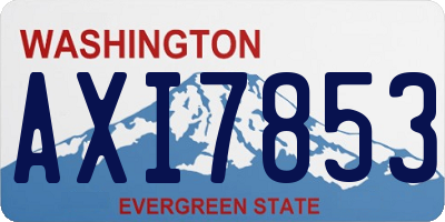 WA license plate AXI7853