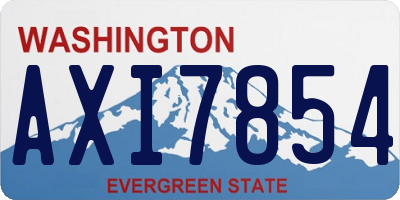 WA license plate AXI7854