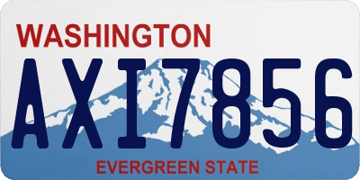 WA license plate AXI7856