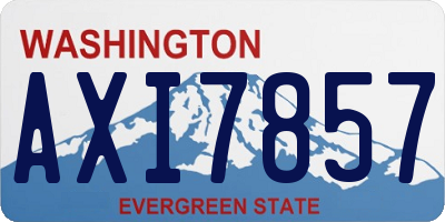 WA license plate AXI7857